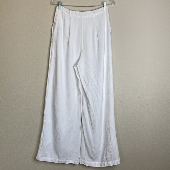 Bardot pin tuck pant slacks ivory lined Sz US 6 - Picture 4 of 8
